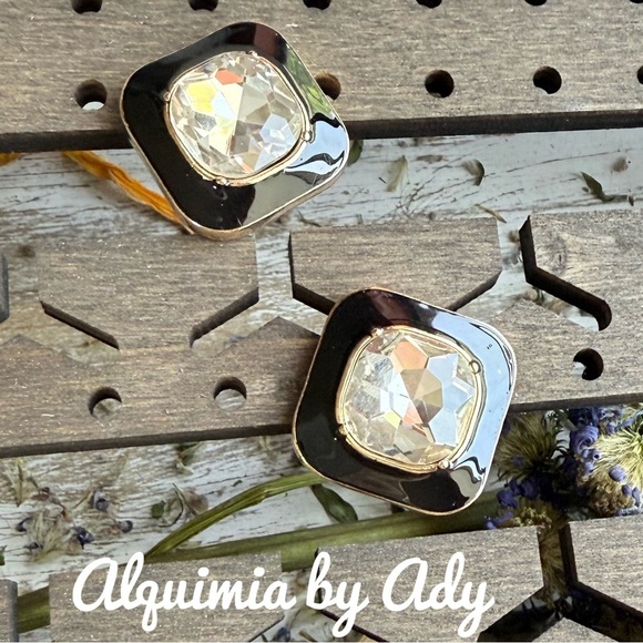 Alquimia Black and Gold Earrings - Picture 1 of 1